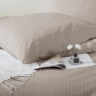 Poszewka z adamaszku satyna bawełniana 50x60 taupe