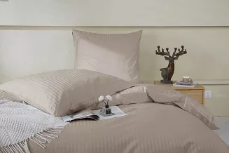 Poszewka z adamaszku satyna bawełniana 50x60 taupe