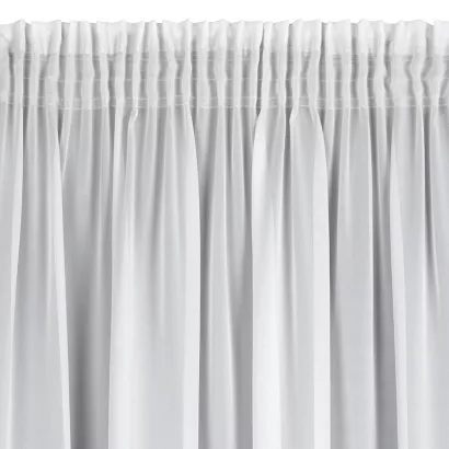 Firana gotowa na taśmie DALIA 140x270 Eurofirany biała gładka z szyfonu