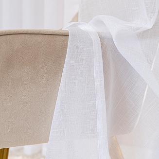 Firana gotowa na przelotkach NALA 300x250 biała