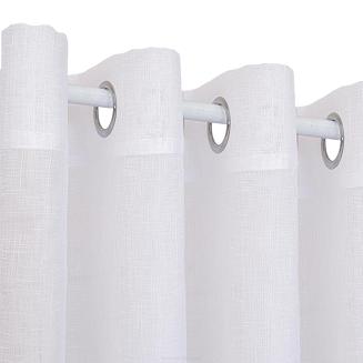 Firana gotowa na przelotkach NALA 300x250 biała gładka