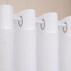 Firana gotowa na przelotkach NALA 300x250 biała