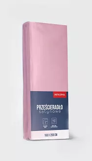 Prześcieradło Microsatyna Pasteloworóżowe 180X200 Zg
