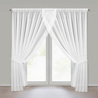 Firana gotowa na taśmie HESTIA 400x250 Eurofirany biały