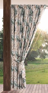 Zasłona gotowa na taśmie GARDEN 155x200 Eurofirany beżowy