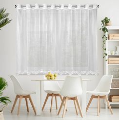 Firana gotowa na przelotkach ELLIE 350x145 Eurofirany biała