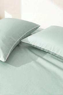 Poszewka bambusowa 50x70 szałwiowa z białą bizą