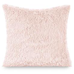 Poszewka dekoracyjna YETI 40x40 włochacz o strukturze futra jasnopudrowy
