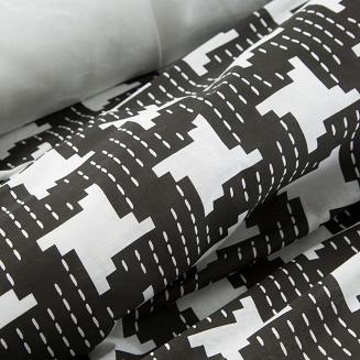 Pościel bawełniana SONIA 200x220 Eurofirany czarny/biały