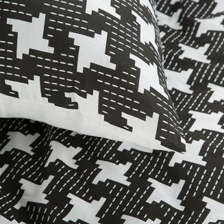 Pościel bawełniana SONIA 200x220 Eurofirany czarny/biały