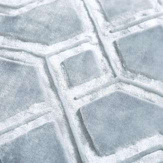 Koc akrylowy na fotel tłoczony VITO 200x220 geometryczny wzór szary