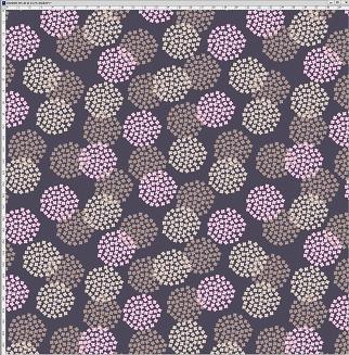 Piżama damska LUNA kod 344 kakaowa śliwkowa kwiatowe rozety