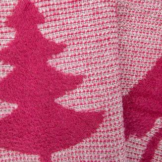 Koc bawełniany 150x200 Darymex świąteczny bordowy renifery