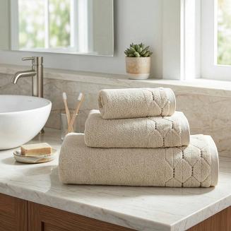 Ręcznik bawełniany LUMIA 70x140 Eurofirany beżowy