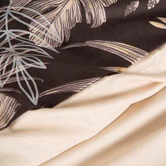 Pościel bawełniana RODOS 200x220 Design91 ciemnobrązowy