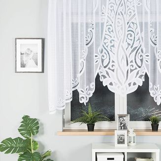 Firanka żakardowa gotowa na żabki POLA 300x140 biała