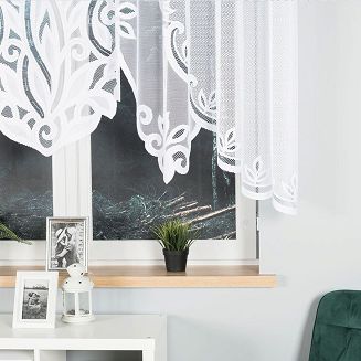 Firanka żakardowa gotowa na żabki POLA 300x140 biała