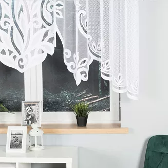 Firanka żakardowa gotowa na żabki POLA 300x140 biała