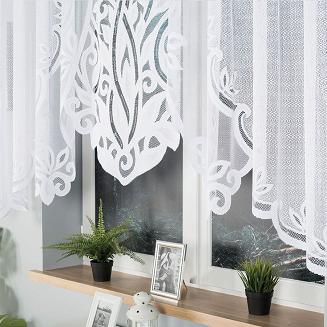 Firanka żakardowa gotowa na żabki POLA 300x140 biała