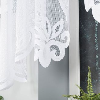 Firanka żakardowa gotowa na żabki POLA 300x140 biała