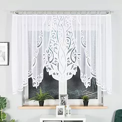 Firanka żakardowa gotowa na żabki POLA 300x140 biała