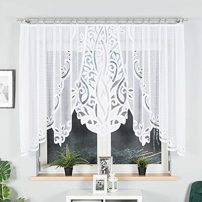 Firanka żakardowa gotowa na żabki POLA 300x140 biała