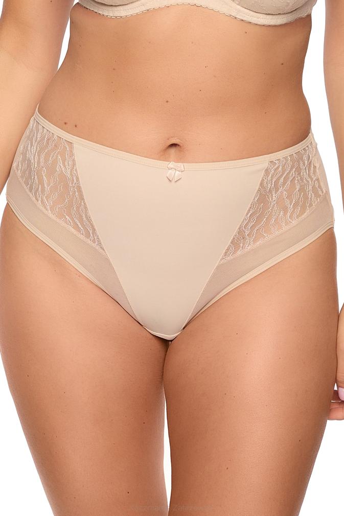 Figi damskie z koronką Sabina 1301 beżowe