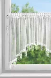 Firana gotowa na taśmie MANUELA 150x70 Eurofirany biały