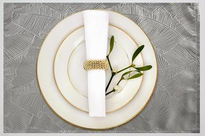 Obrus / serwetka dekoracyjny ISLA 30x40 Eurofirany srebrny