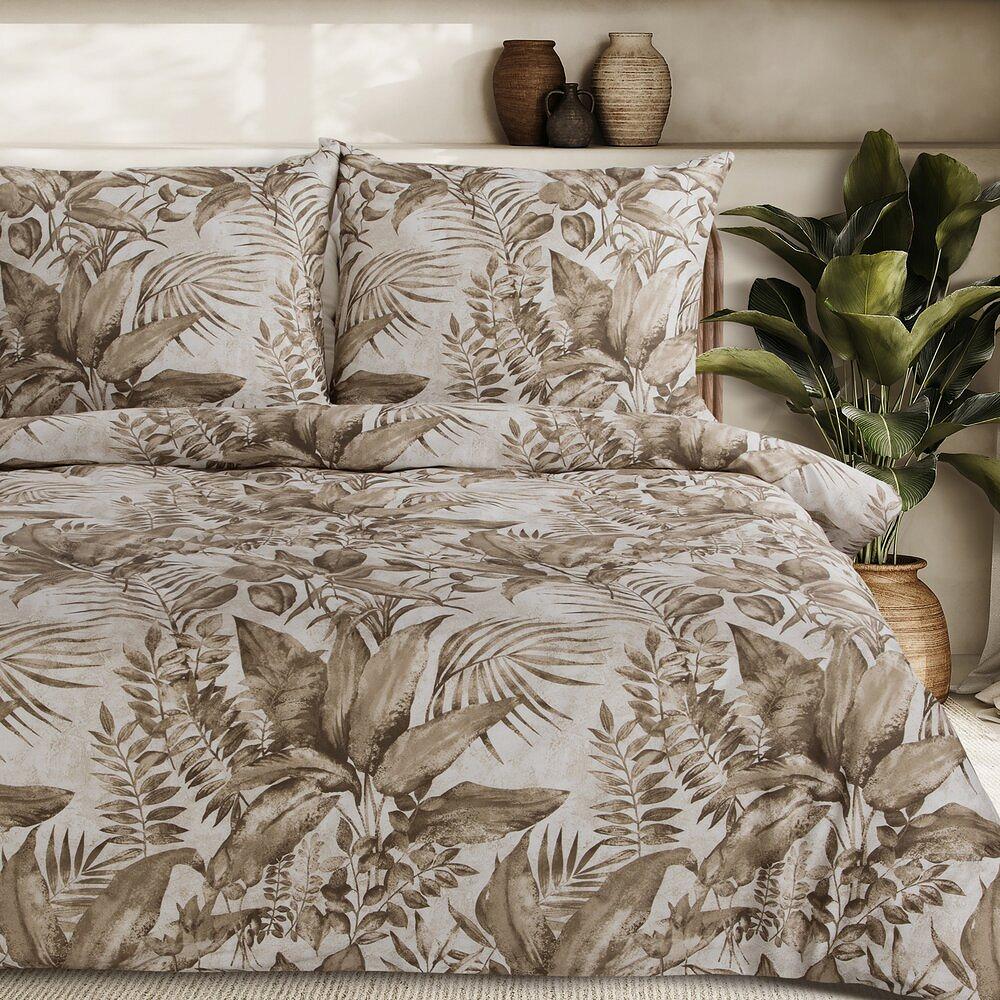 Pościel satynowa SPRING 220x200 Eurofirany ciemnobeżowy