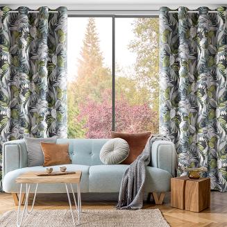 Zasłona gotowa na przelotkach MARILA Eurofirany stalowy