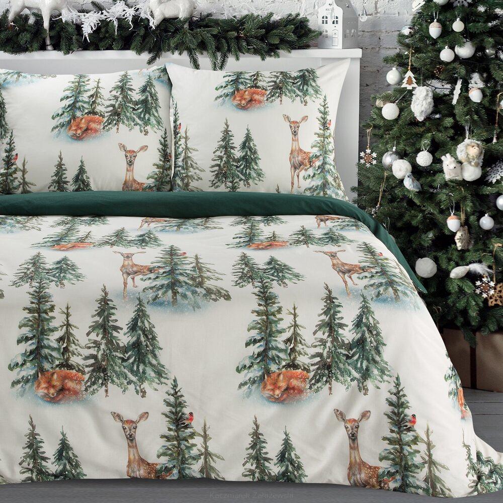 Komplet pościeli świąteczny POS 160x200 Eurofirany biały