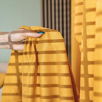 Zasłona gotowa na taśmie JODEŁKA 140x250 musztardowa