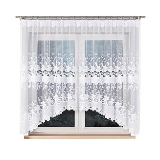 Firanka żakardowa gotowa na żabki KASJANA 320x160 biała