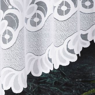 Firanka żakardowa gotowa na żabki KASJANA 320x160 biała