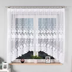 Firanka żakardowa gotowa na żabki KASJANA 320x160 biała