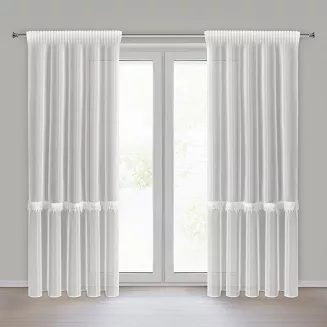 Firana gotowa na taśmie FELICIANA 140x250 Eurofirany kremowy