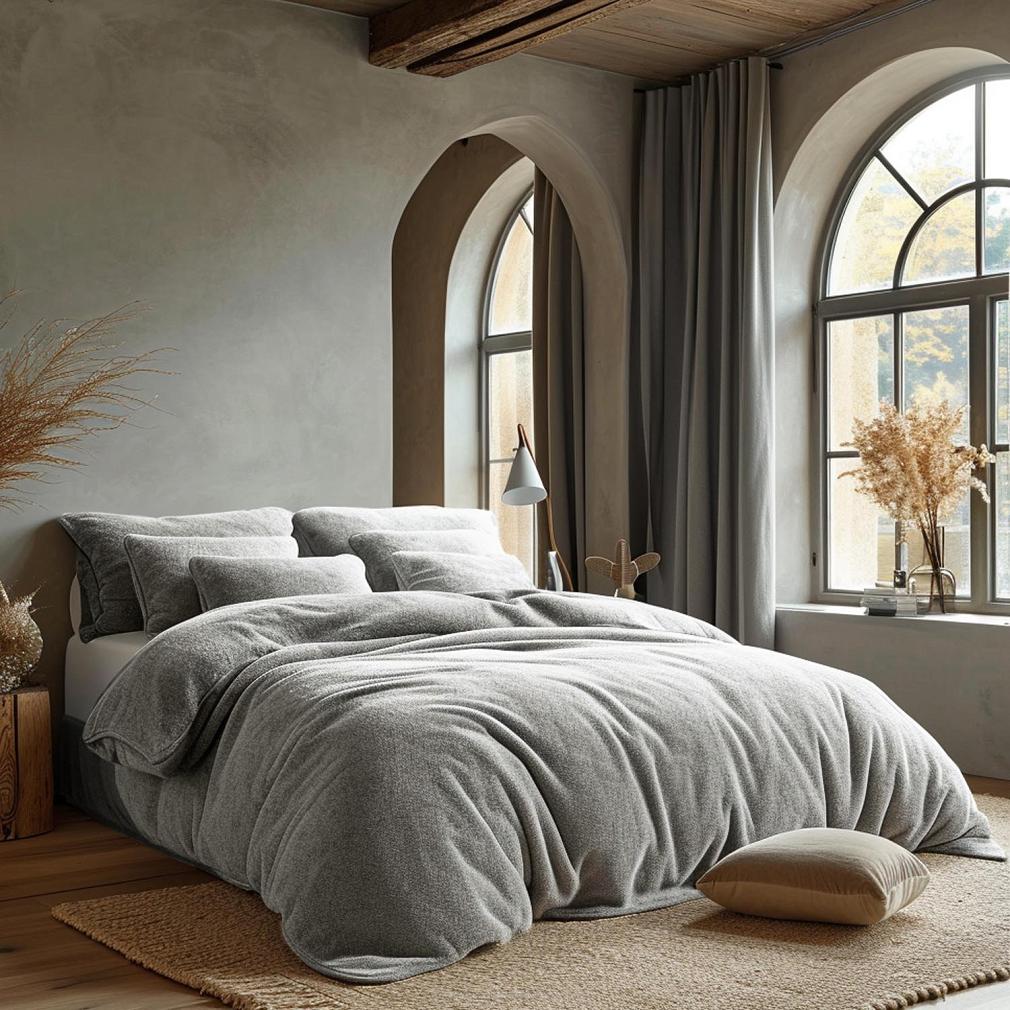 Pościel frotte 160x200 Darymex popielata