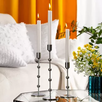 Świecznik dekoracyjny CELI 8x19 Eurofirany srebrny minimalistyczny design