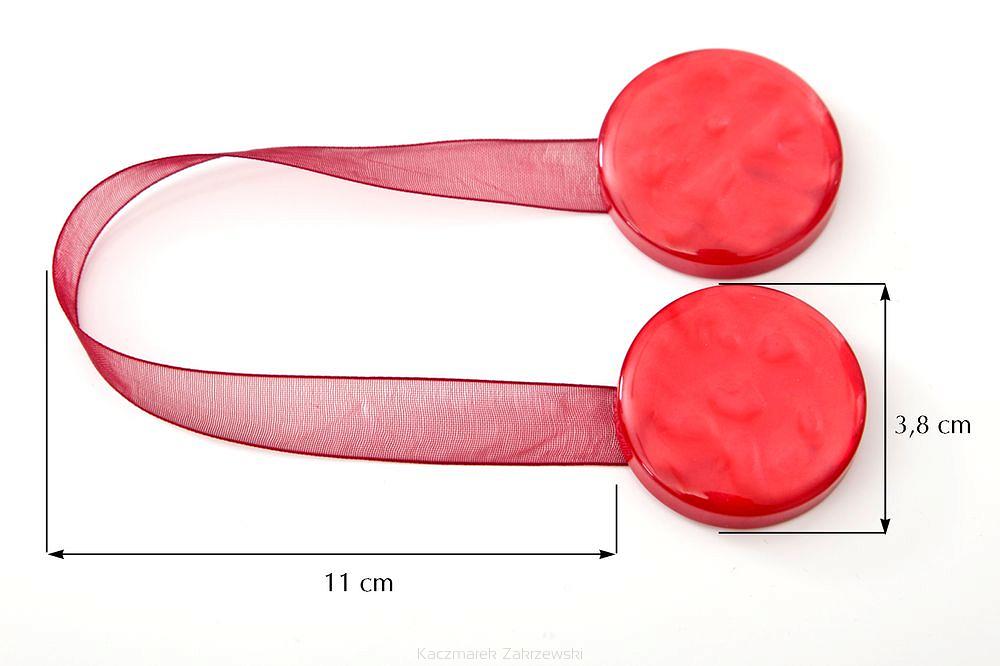 Upinacz dekoracyjny z magnesem bordowy