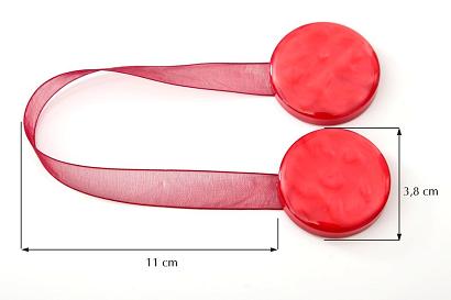 Upinacz dekoracyjny z magnesem bordowy