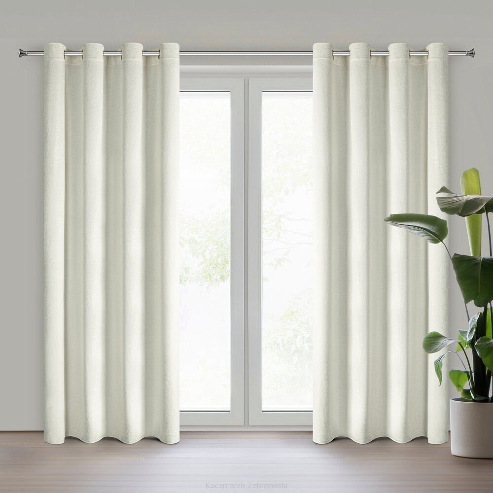 Zasłona gotowa na przelotkach BETHY 135x250 Eurofirany kremowy