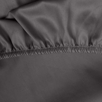 Prześcieradło satynowe z gumką NOVA3 100x200 Eurofirany stalowy