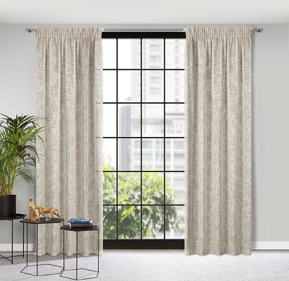 Zasłona gotowa na taśmie RUBI 140x270 Eurofirany beżowa