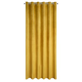 Zasłona gotowa na przelotkach MELANIE 215x250 Eurofirany musztardowy