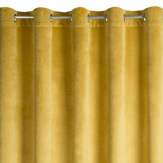 Zasłona gotowa na przelotkach MELANIE 215x250 Eurofirany musztardowy