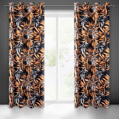 Zasłona gotowa na przelotkach ZOJA 140x250 Pierre Cardin Eurofirany brązowa gałązki