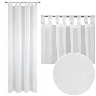 Firana gotowa na szelkach LUCY 140x250 Eurofirany biała