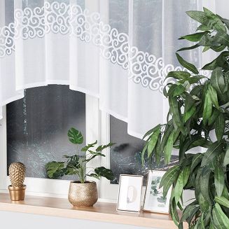 Firanka żakardowa gotowa na żabki DANIELA 300x130 biała