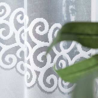 Firanka żakardowa gotowa na żabki DANIELA 300x130 biała